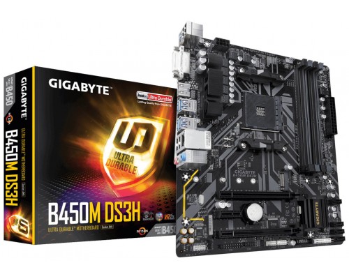 PLACA BASE GIGABYTE B450M DS3H AM4 MATX 4XDDR4